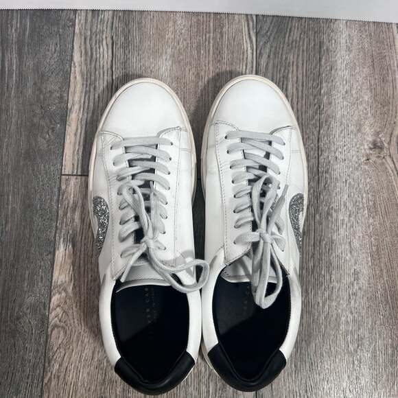 Women’s Oliver Cabell Low 1 Belmont White Distressed Leather Sneakers - Picture 7 of 8